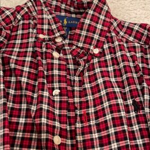 Boys plaid Ralph Lauren button down !